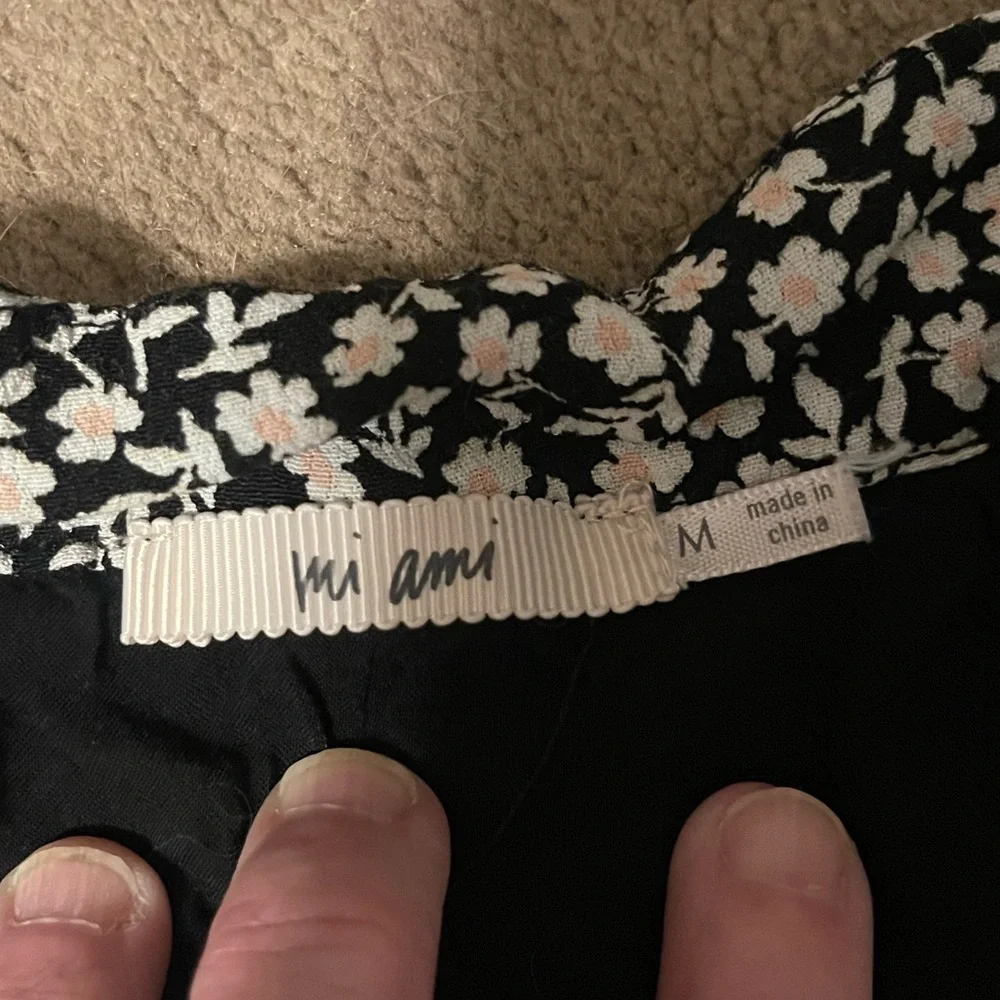 Miami Black and White Floral Skater Skirt